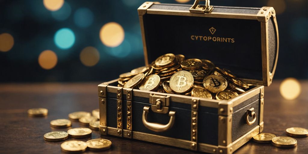 Key unlocking treasure chest of cryptocurrencies