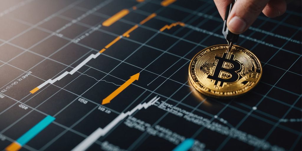 Graph showing crypto growth with referral codes emphasis